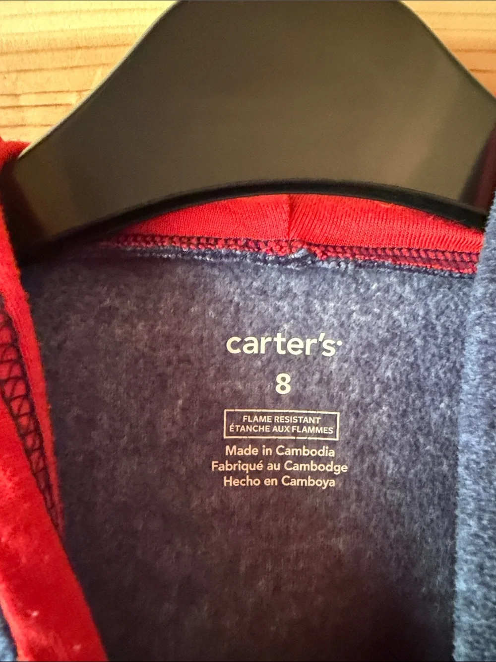 Carter's Navy Shark Hooded Footie One-Piece
